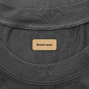 Brand Name On Light Brown Rectangle Clothing
