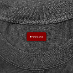 Brand Name On Red Rectangle Clothing Labels