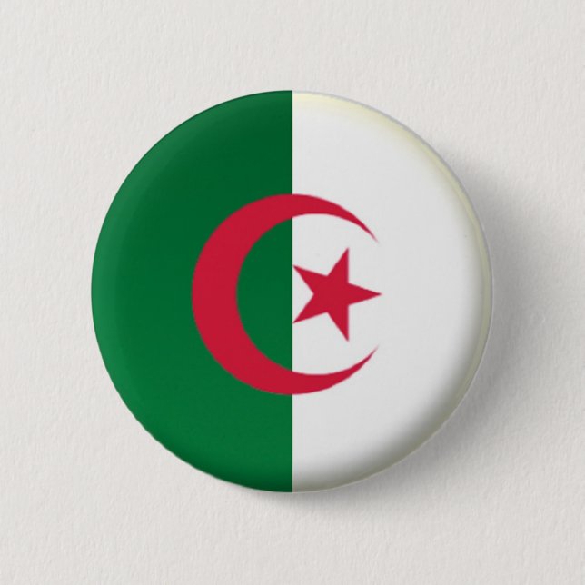 BRAND NEW!! - ALGERIA PIN BACK BADGE (Front)