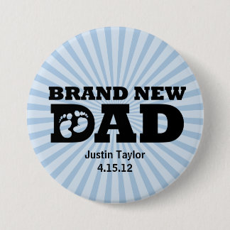Brand New Dad Personalised Button