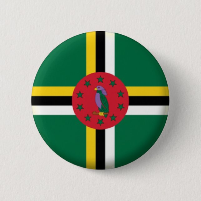 BRAND NEW!! - DOMINICA PIN BACK BADGE (Front)