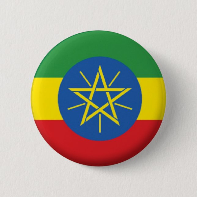 BRAND NEW!! - ETHIOPIA PIN BACK BADGE (Front)