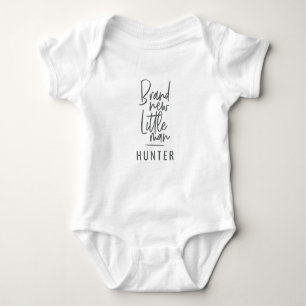 Brand new little man hand drawn baby boy baby bodysuit