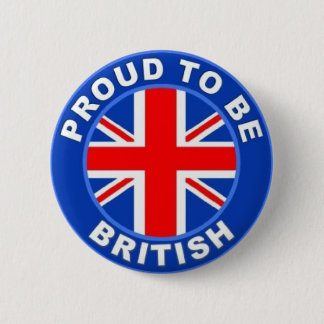 BRAND NEW!! - PROUD TO BE BRITISH PIN BACK BADGE
