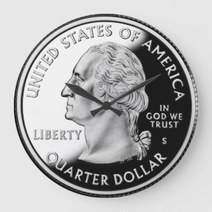 Brand New Quarter Dollar Large Clock