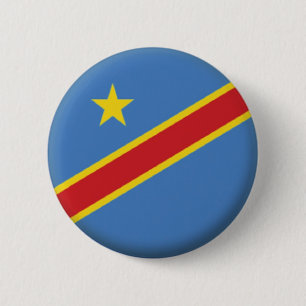 BRAND NEW!! -  REPUBLIC OF CONGO PIN BACK BADGE