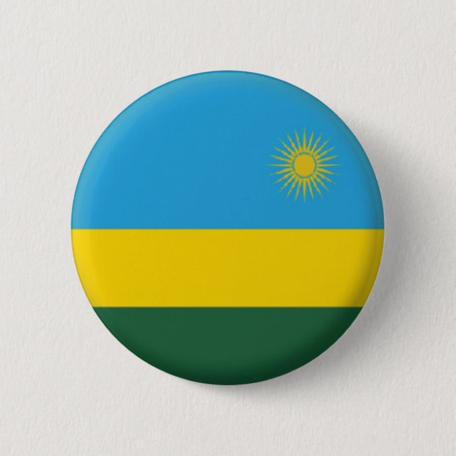 BRAND NEW!! - RWANDA PIN BACK BADGE (Front)