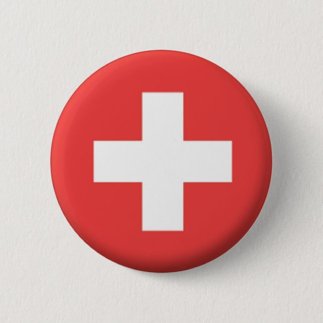 BRAND NEW!! - SWITZERLAND PIN BACK BADGE (Front)