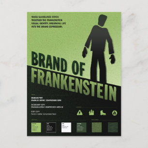 Brand of Frankenstein Movie Poster Postcard