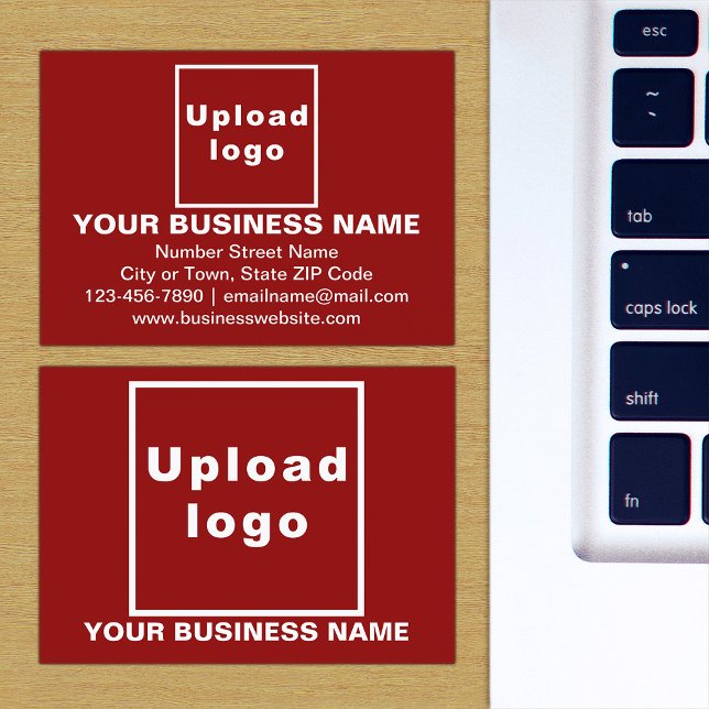 Brand on Red Business Card (The front and back of the red business card with your brand)