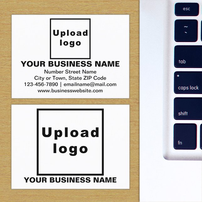 Brand on White Business Card (The front and back of the white business card with your brand)