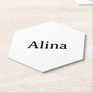 Brand Promotion 4" x 4" Hexagon Pointed Paper Coaster
