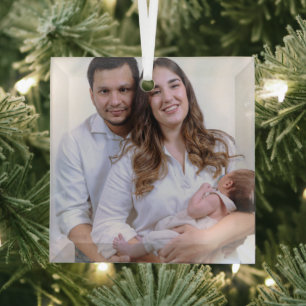 Brand Promotion Photo Glass Square Tree Decoration