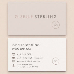 Brand Strategist Blush Pink Minimalist Luxury  Business Card