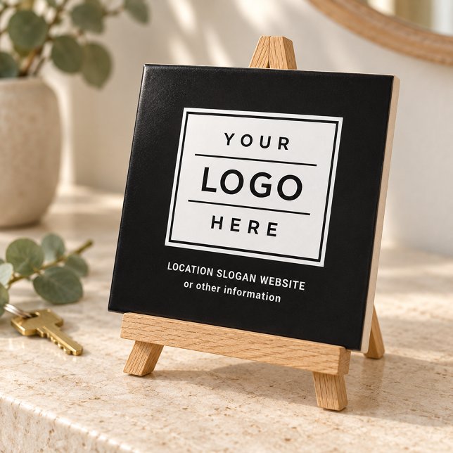 Branded Black Business Logo Decorative Tile (Creator Uploaded)