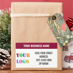 Branded Business Logo Name Address Labels Example
