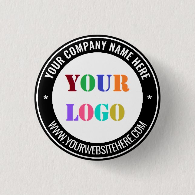 Branded Business Logo Promotional Button Example (Front)