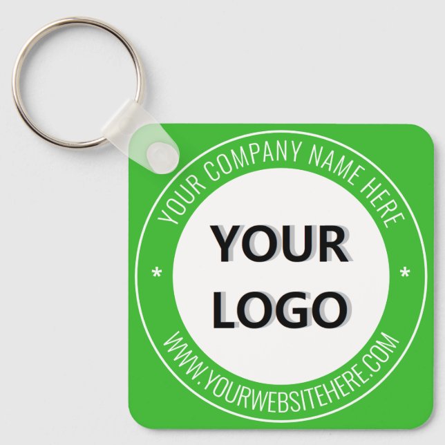 Branded Business Logo Promotional Keychain Example (Front)