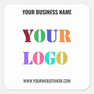 Branded Business Logo Promotional Stickers Example