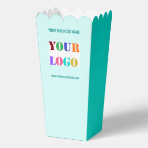 Branded Business Logo Text Popcorn Box Example
