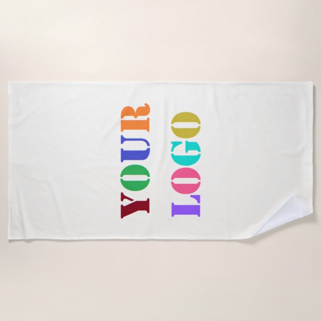 Branded Business Promotional Beach Towel Example (Front)