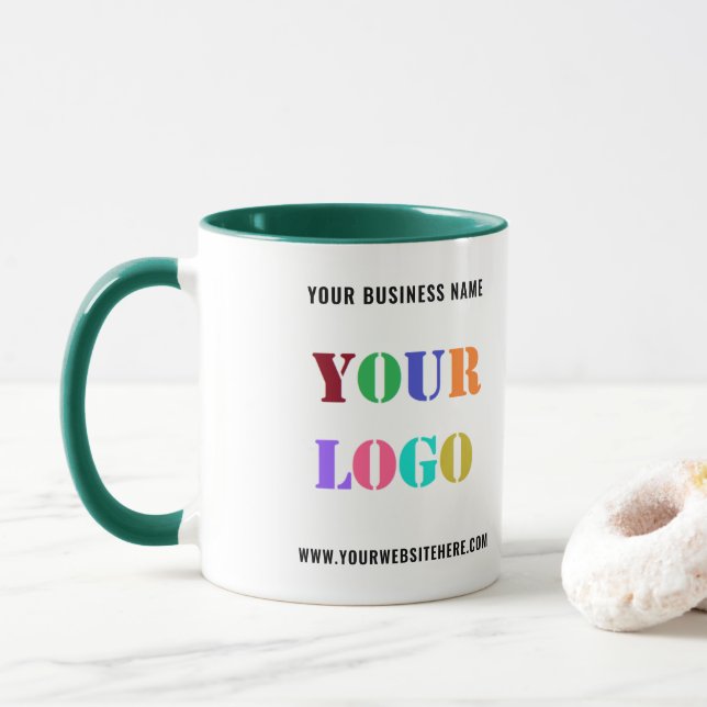 Branded Business Promotional Coffee Mug Example (With Donut)