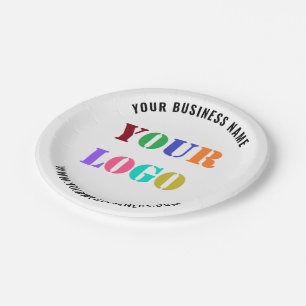Branded Business Promotional Paper Plates Example