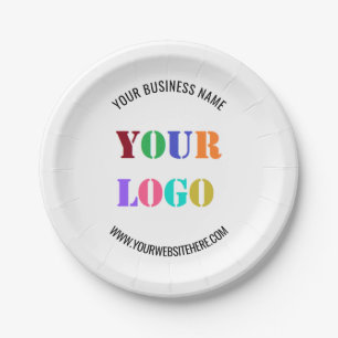Branded Business Promotional Paper Plates Example