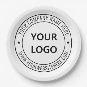 Branded Business Promotional Paper Plates Example