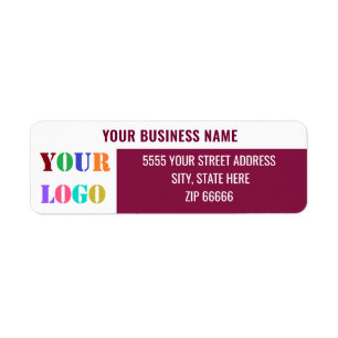 Branded Business Return Address Labels Example