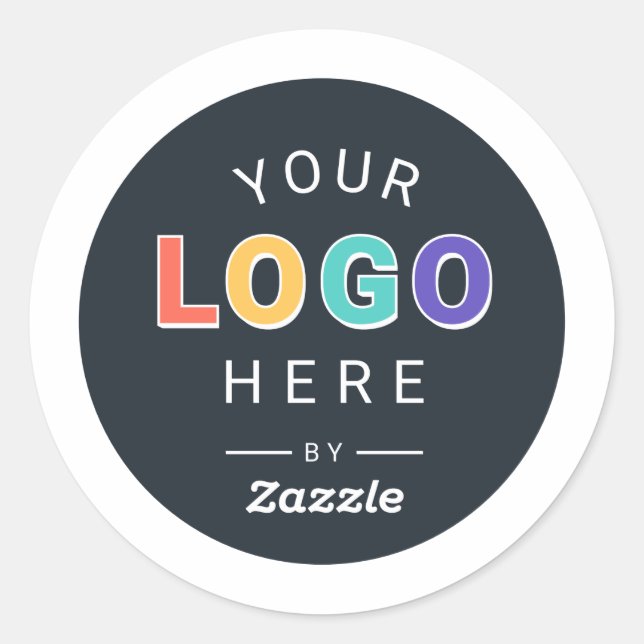 Branded Company Logo Classic Round Sticker (Front)