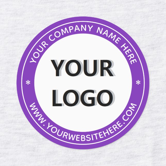 Branded Company Logo Labels Example Custom Text (Design 1)