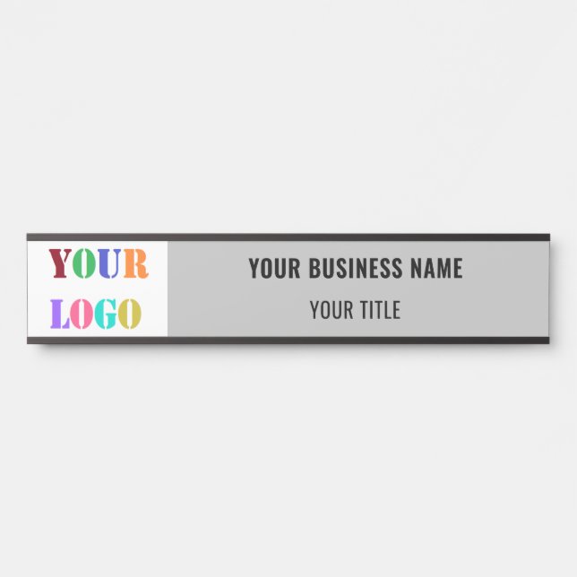 Branded Company Logo Name Business Office Template Door Sign (Front)