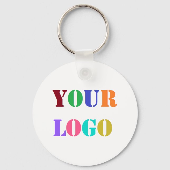 Branded Company Logo Promotional Keychain Example (Front)