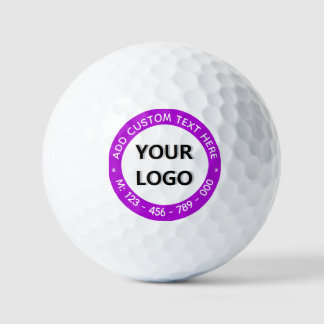 Branded Company Logo Text Stamp Golf Balls Example