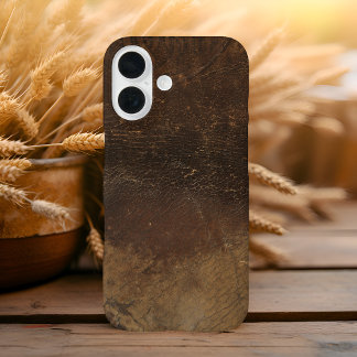Branded Cowhide Faux Leather iPhone 16 Case