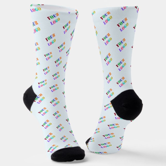 Branded Custom Business Logo Socks Example (Angled)