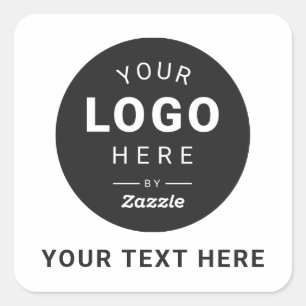 Branded Custom Logo Promotional Business Square Sticker
