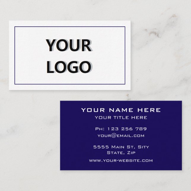 Branded Custom Promotional Business Cards Example (Front/Back)