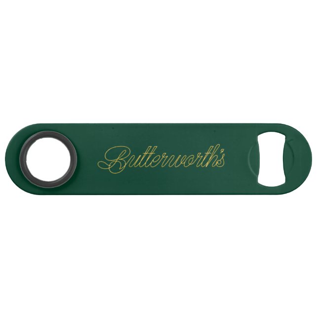Branded Green & Gold Monogram Initial  (Front (Horizontal))