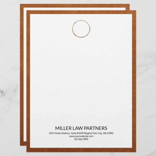 Branded Law Firm Letterhead (Front/Back)