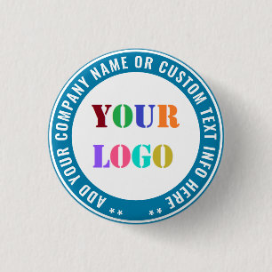 Branded Logo and Text Business Promotional Button