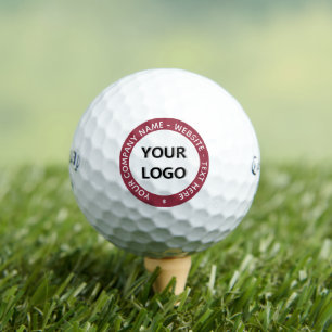 Branded Logo Business Stamps Golf Balls Example