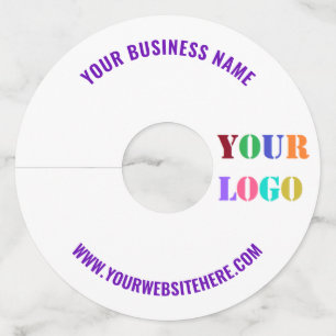 Branded Logo Info Business Wine Glass Tag Example