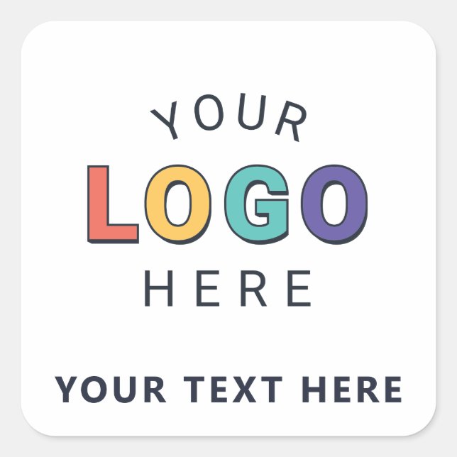 Branded Logo Square Sticker (Front)