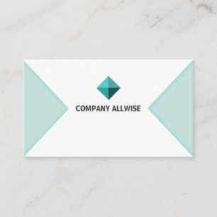 Branded Logo Teal & White Business Card