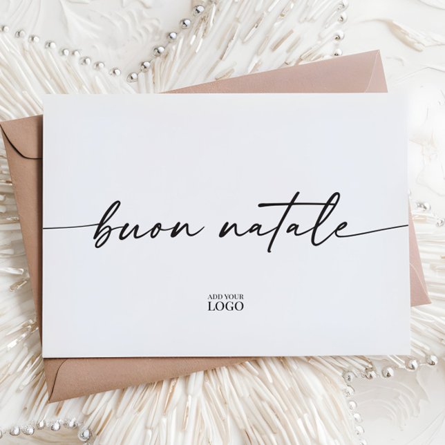 Branded Modern Buon Natale Italian Christmas Card (Creator Uploaded)