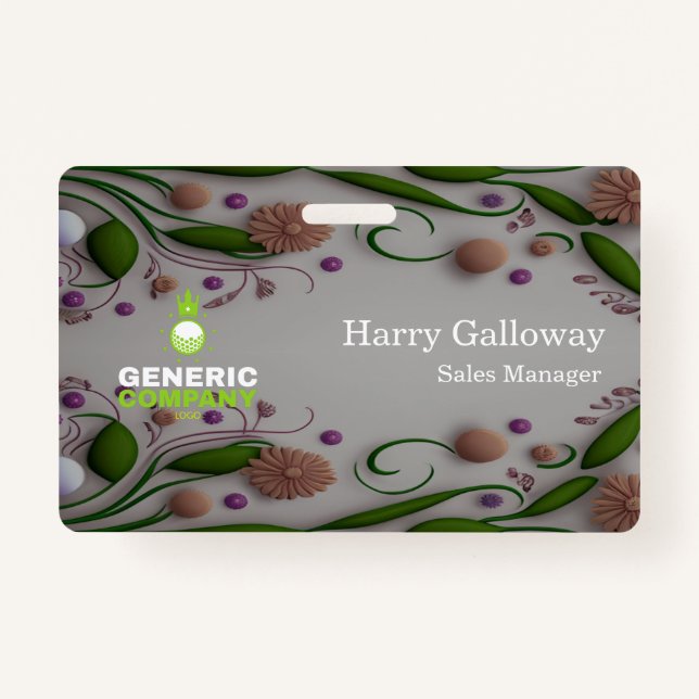 Branded Personalised Corporate Business Company ID Badge (Front)