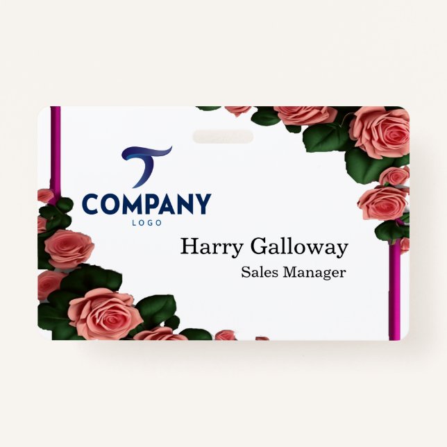 Branded Personalised Corporate Business Company ID Badge (Front)