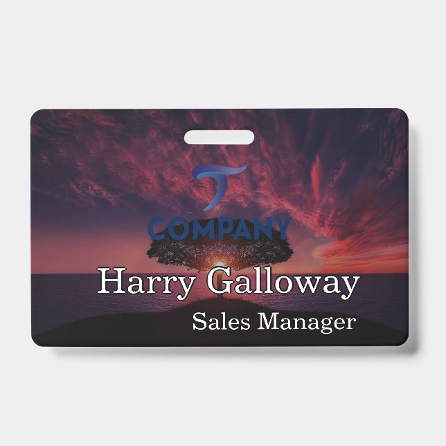 Branded Personalised Corporate Business Company ID Badge (Front)